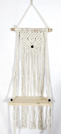 Macrame Diy WallHanging / Wall Decor Hanging Planters -  Free Size,  ,  Indoor,  Pack of1